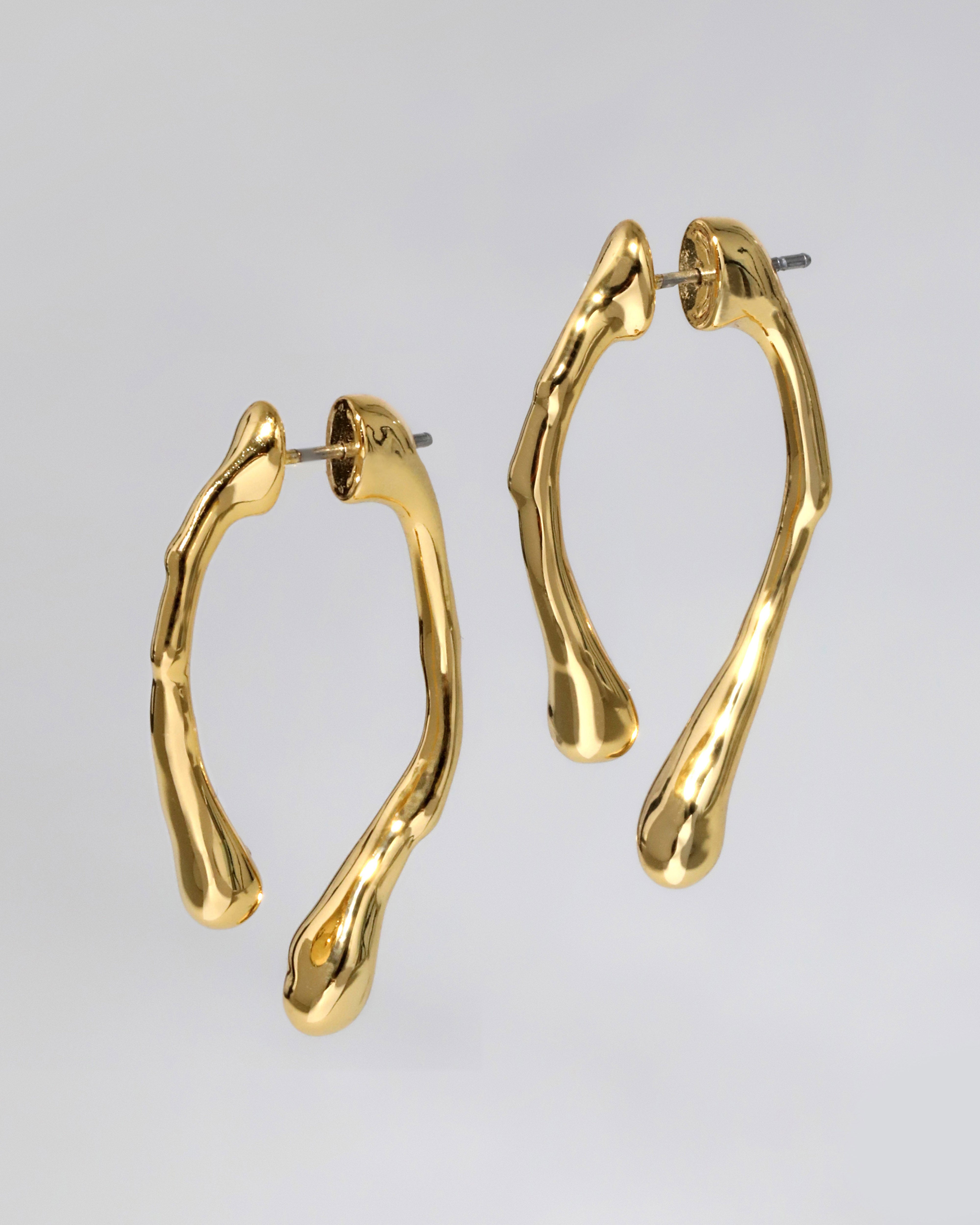 Drippy Gold Front Back Post Earring | Alexis Bittar – ALEXIS BITTAR