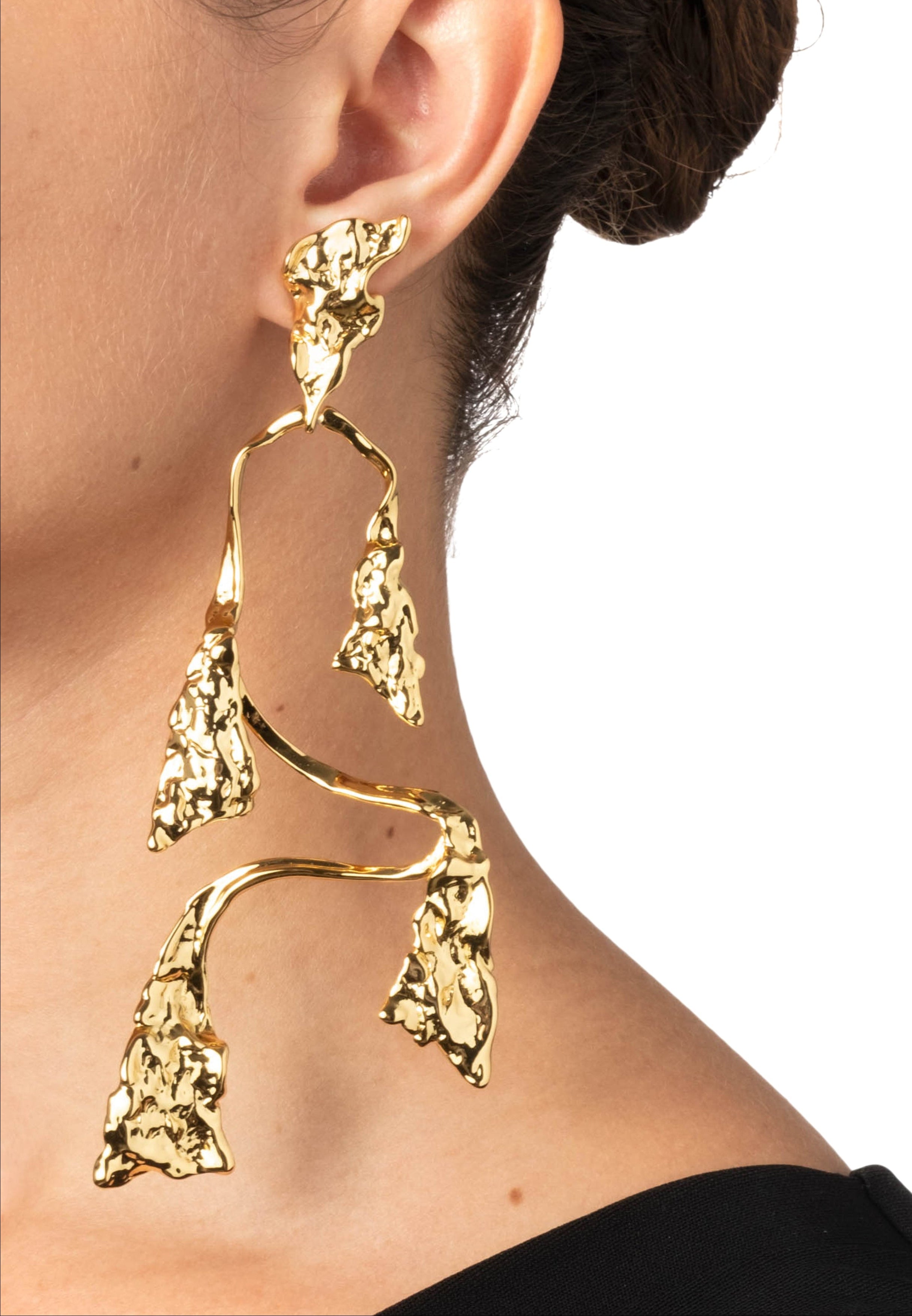 Store Alexis Bittar Clip On Earrings Oversized Mobile Gold Balance