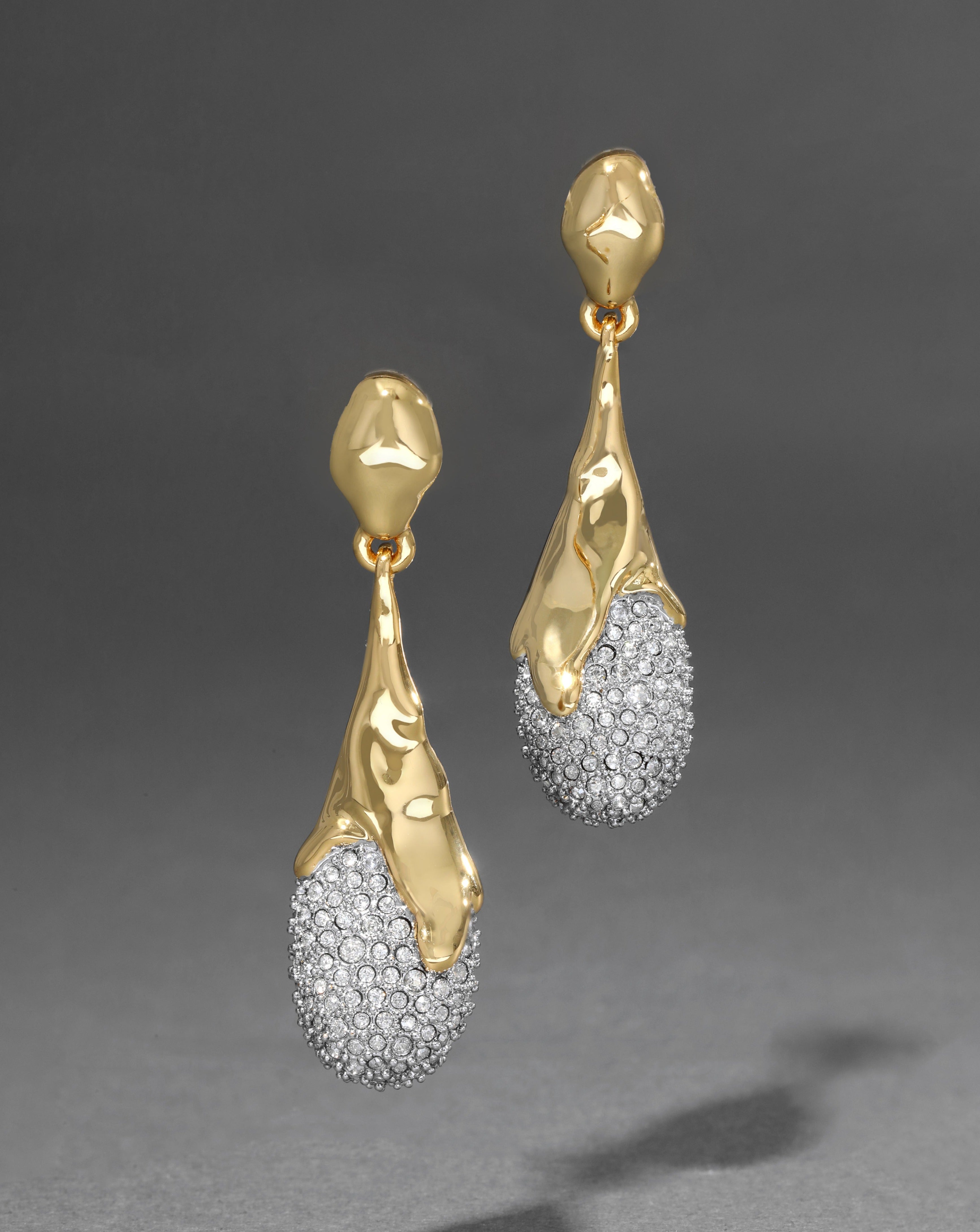 Solanales Crystal Teardrop Earring
