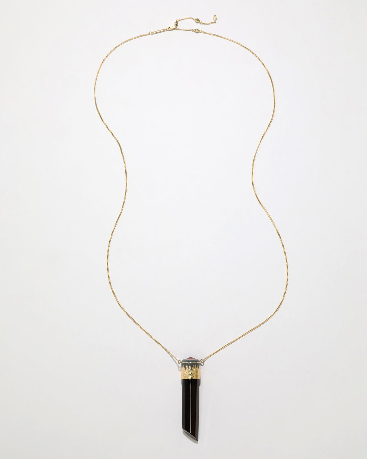 Vitreum Point Long Pendant Necklace- Smoky Quartz - Photo 2