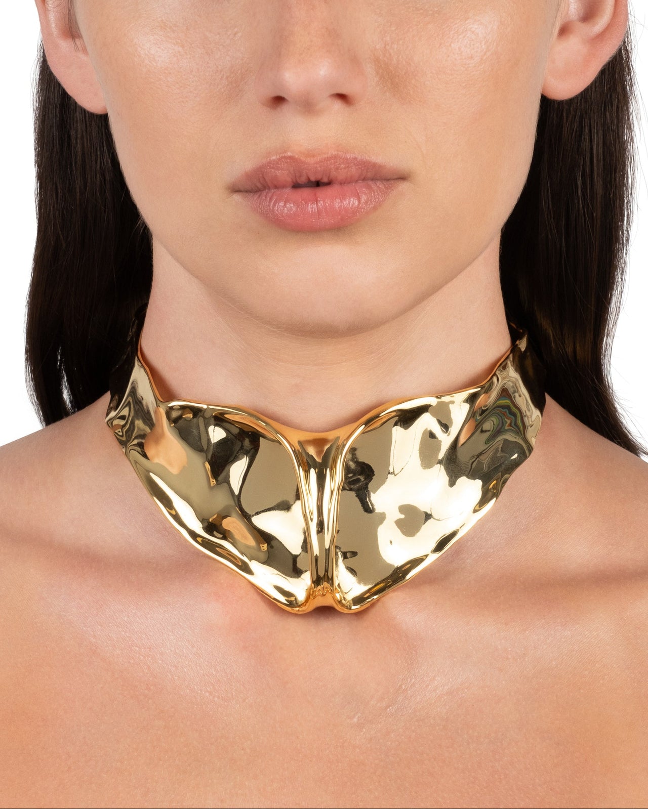 Molten Gold Crest Collar Necklace - Photo 2