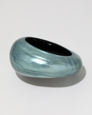 Puffy Lucite Tapered Bangle Bracelet- Teal Blue - Photo 1
