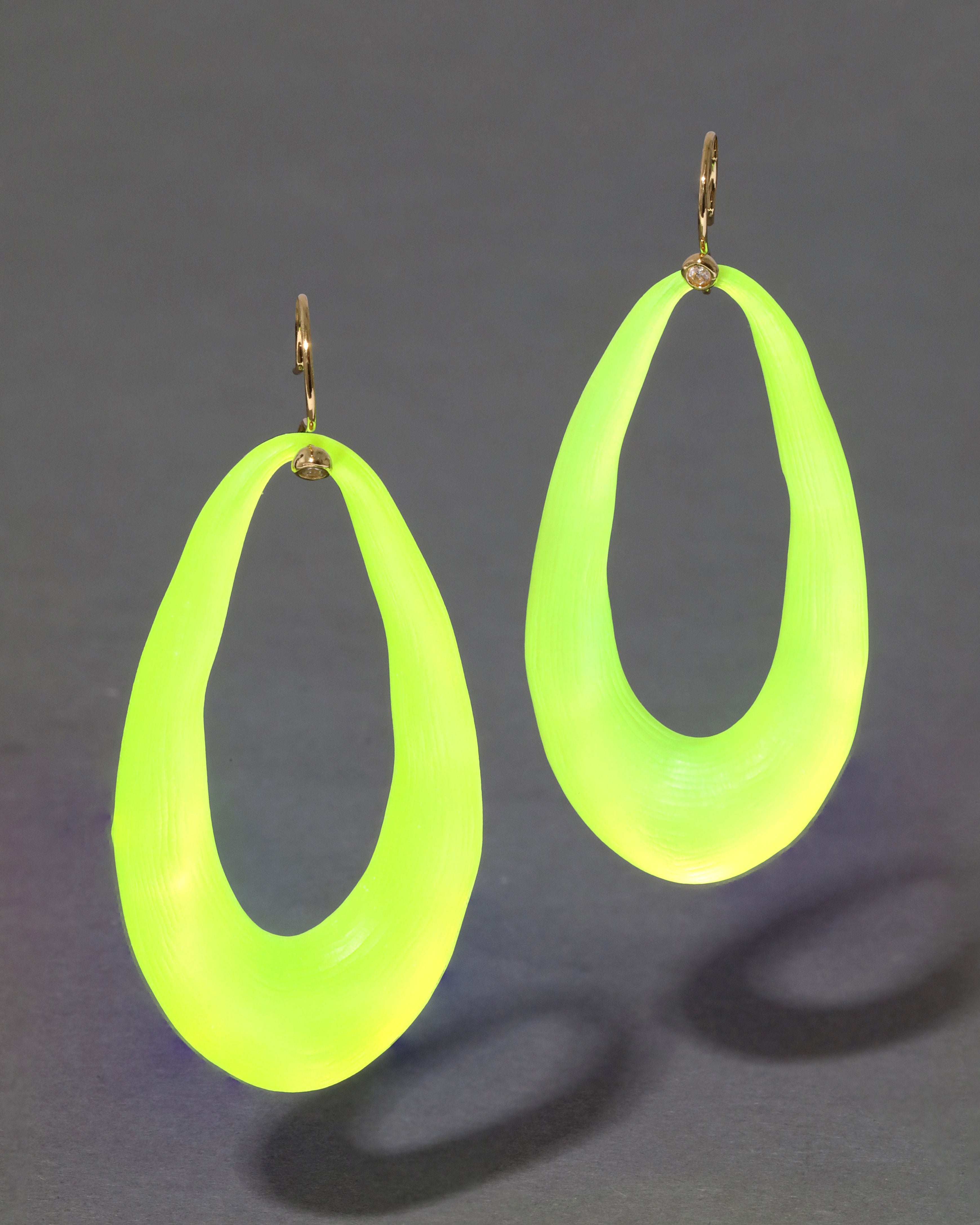 bright yellow hoop earrings