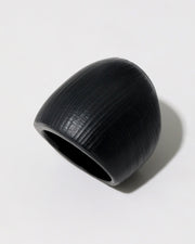 Lucite Block Ring- Black - Photo 1