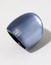 Lucite Block Ring- Steel Blue - Photo 1