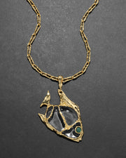 Liquid Lucite Angelfish Pendant Necklace - Photo 1