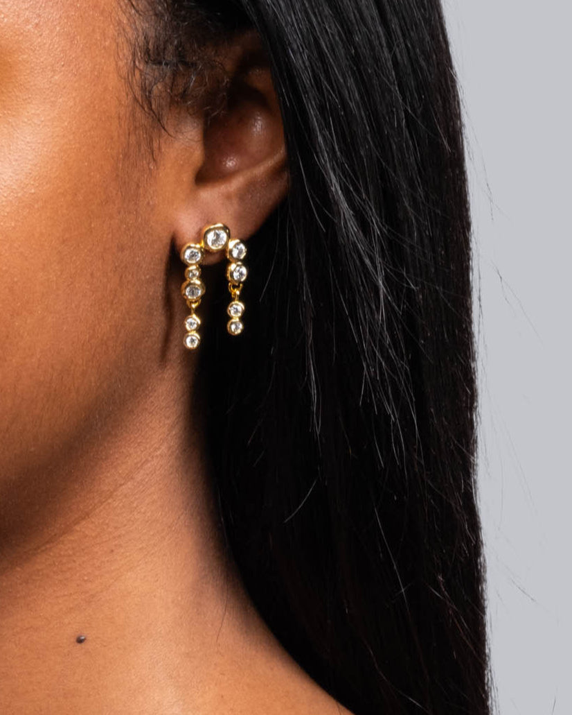 Asterales Gold Arched Post Earring - Photo 2