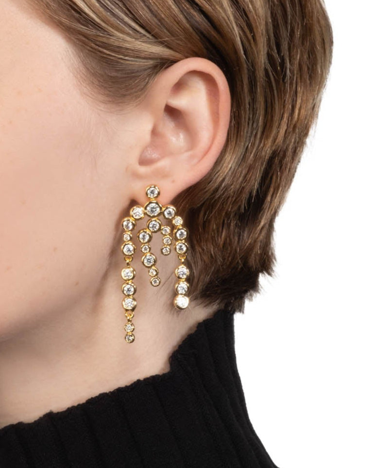 Asterales Gold Chandelier Earring - Photo 2