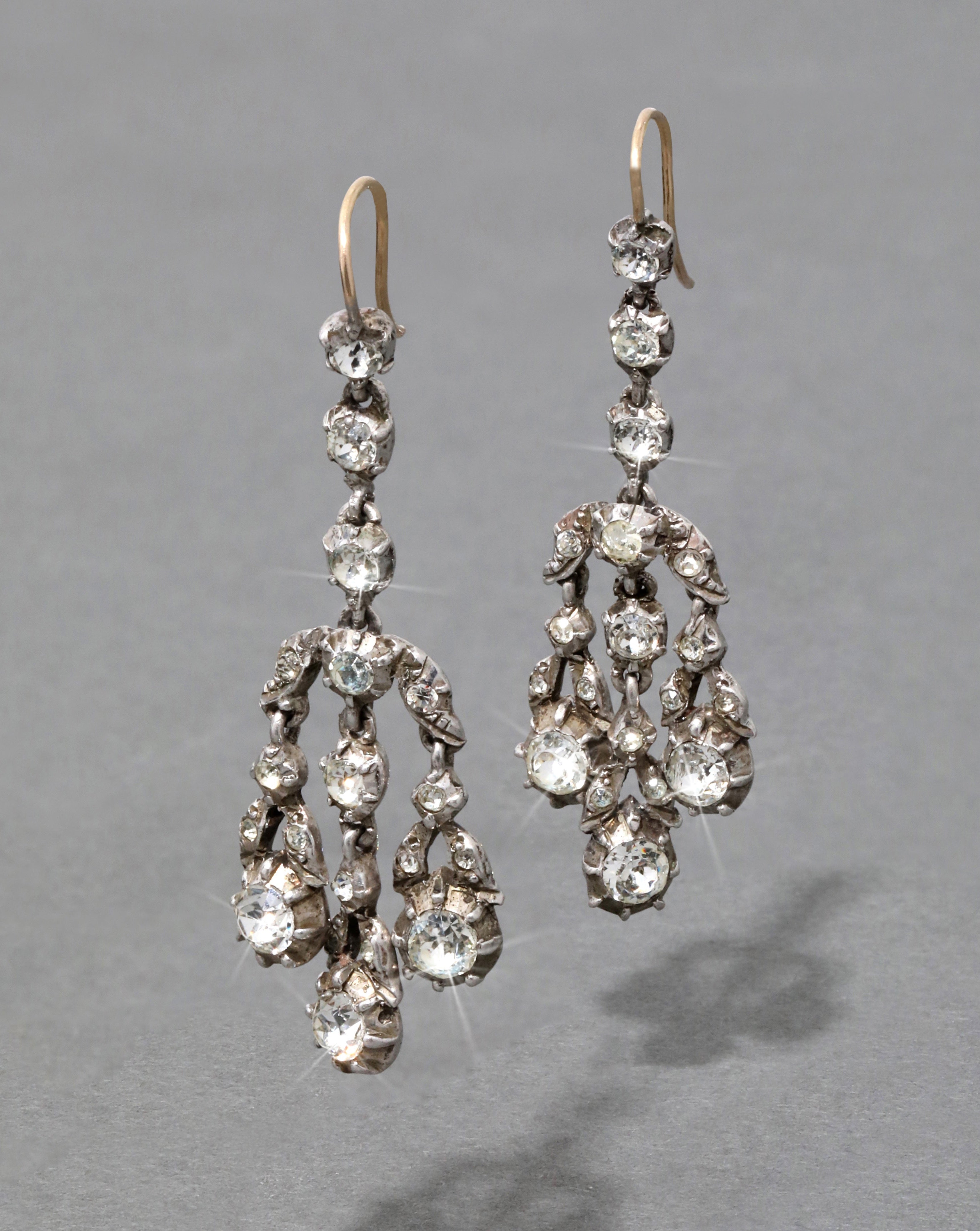 Antique diamond chandelier earrings Clearance