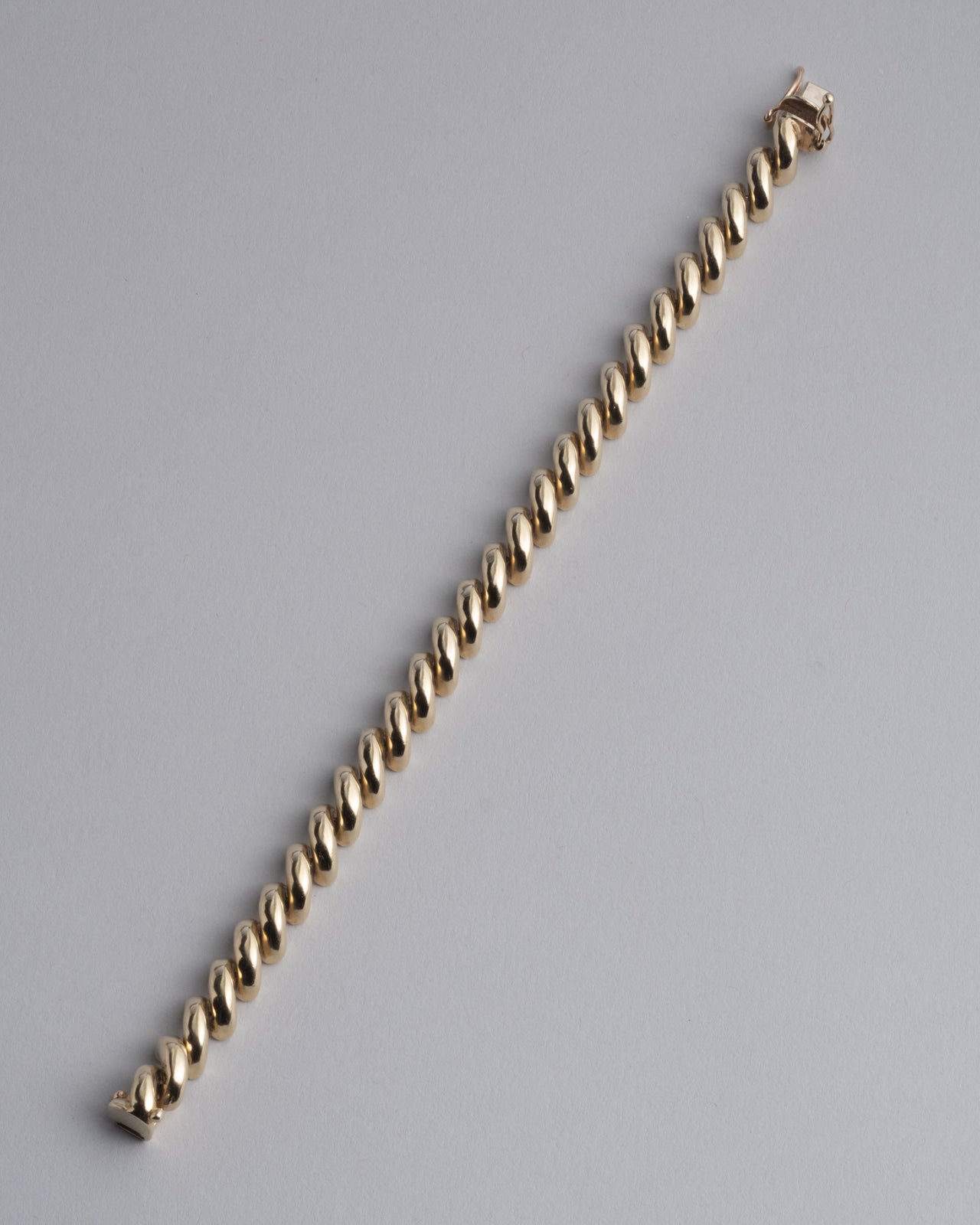 Vintage 1960s 14k Gold Italian Rope Link Bracelet - Photo 2