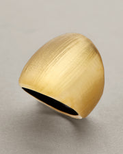 Lucite Block Ring- Gold - Photo 1