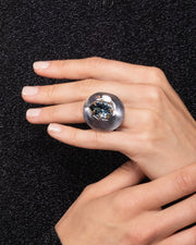 Bonbon Crystal Teardrop Lucite Ring- Frozen Mist - Photo 1