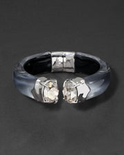 Bonbon Crystal Lucite Hinge Bracelet- Mercury - Photo 1