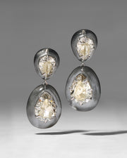 Bonbon Crystal Lucite Teardrop Post Earring- Mercury - Photo 1