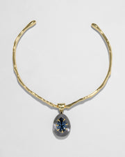 Bonbon Crystal Teardrop Lucite Collar Necklace- Frozen Mist - Photo 1