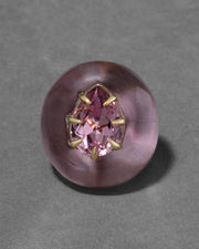 Bonbon Crystal Teardrop Lucite Ring- Dusty Rose - Photo 1