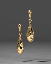 Brut Gold Teardrop Post Earring - Photo 1
