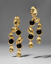 Brut Onyx Coin Chandelier Earring - Photo 1