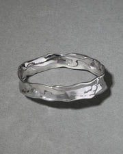 Brut Silver Strap Bangle Bracelet - Photo 1