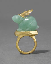 Bunny Aventurine Ring - Photo 1