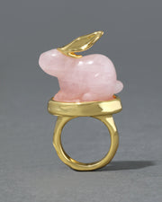 Bunny Rose Quartz Ring - Photo 1