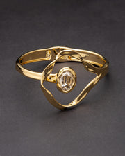 Crumpled Orbit Crystal Hinge Bracelet- Air - Photo 1