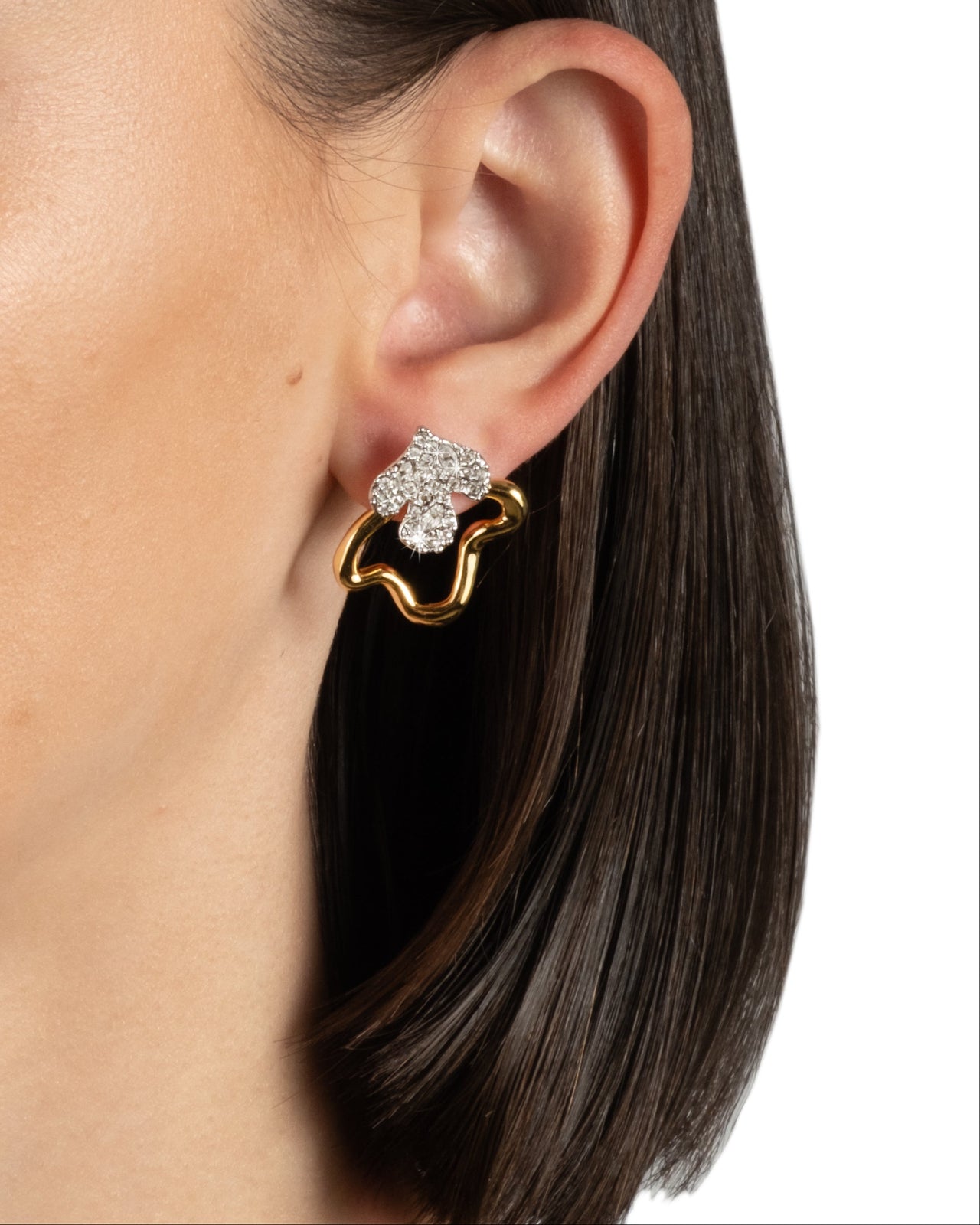 Freeform Pavé Crystal Jacket Earring - Photo 2