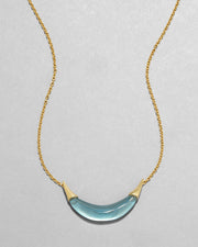 Gold Capped Crescent Necklace- Metallic Sky - Photo 1