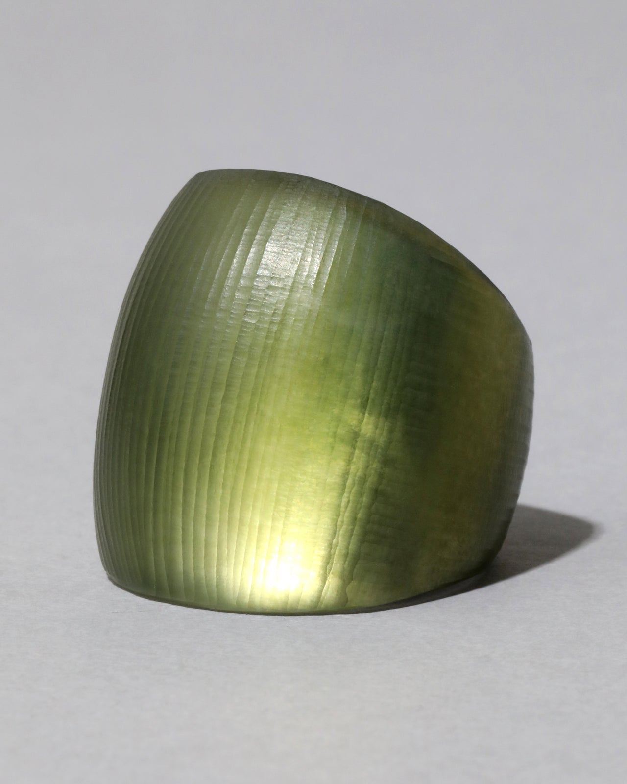 Lucite Block Ring- Forest Moss - Photo 2