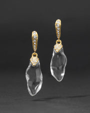 Liquid Lucite Crystal Pavé Leverback Earring - Photo 1