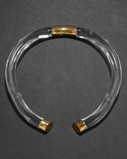 Liquid Lucite Gold Capped Hinge Collar Necklace - Photo 1