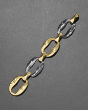 Liquid Lucite Gold Link Bracelet- Clear - Photo 1