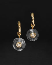 Liquid Lucite Crystal Petite Drop Hoop Earring - Photo 1
