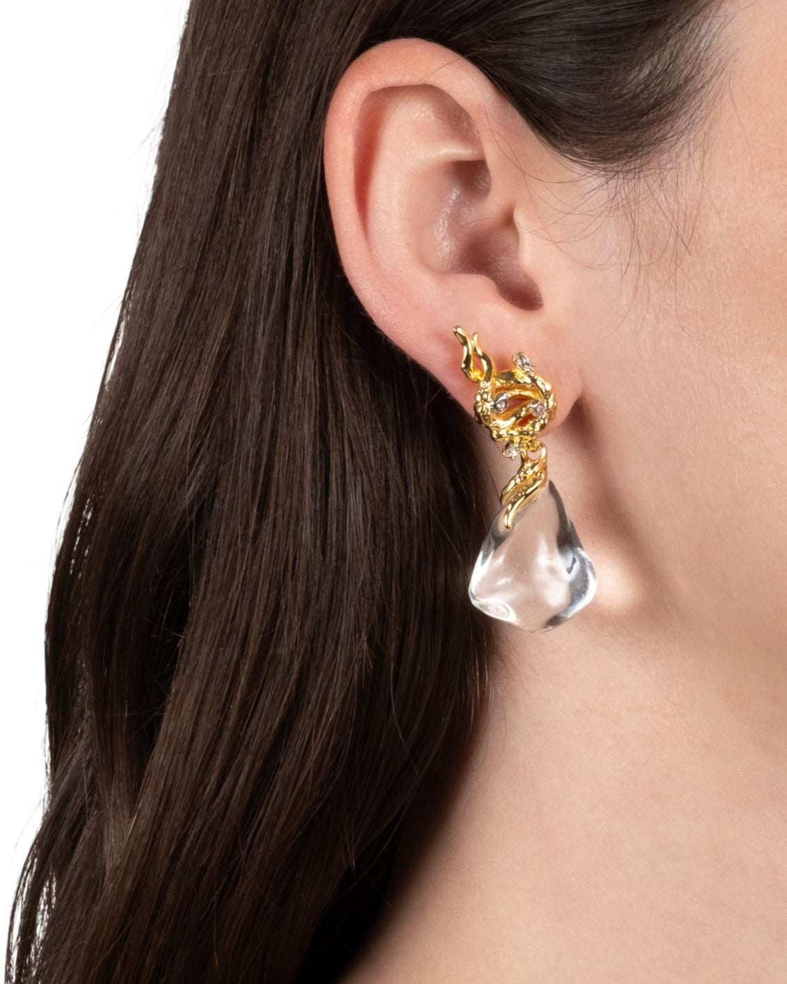 Liquid Vine Lucite Small Raindrop Earring - Photo 2