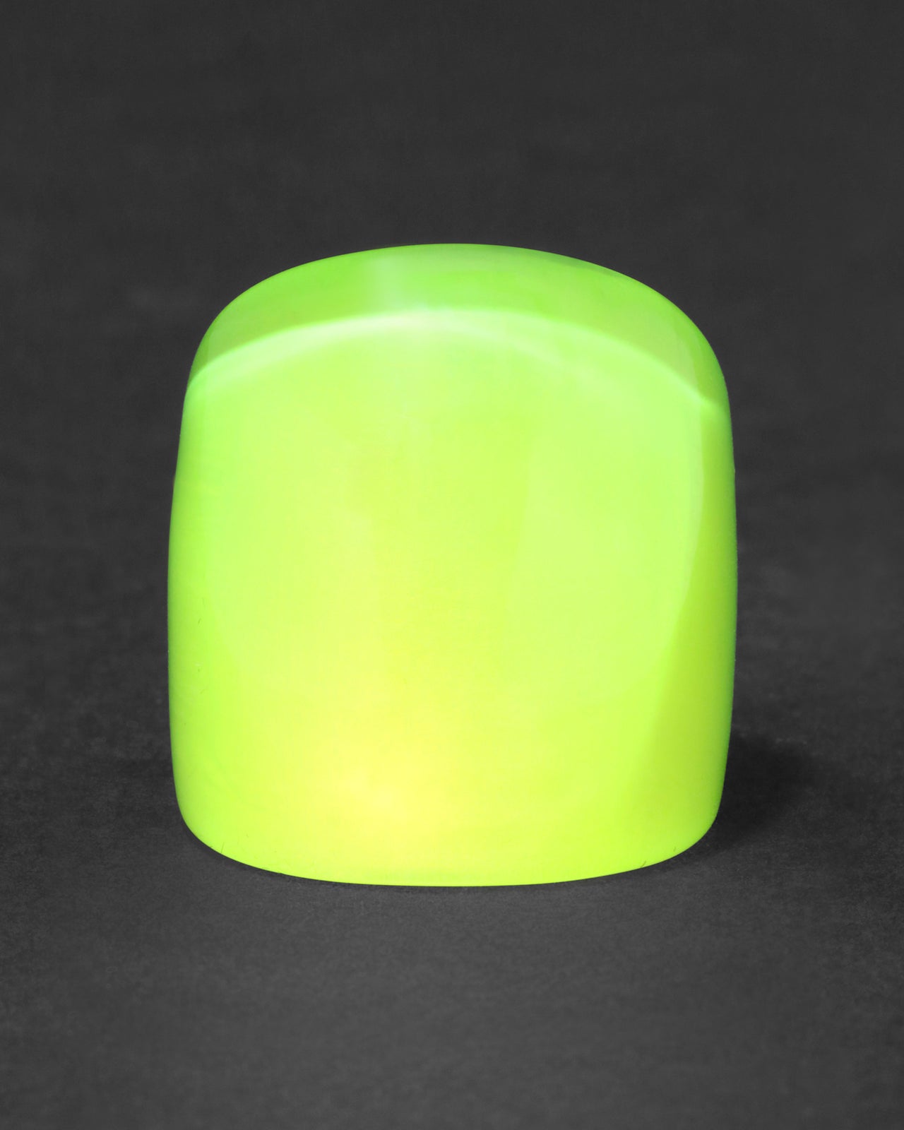 Lucite Block Ring- Fluorescent Yellow - Photo 2