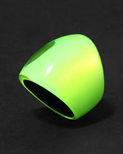Lucite Block Ring- Fluorescent Yellow - Photo 1