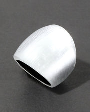 Lucite Block Ring- Silver - Photo 1