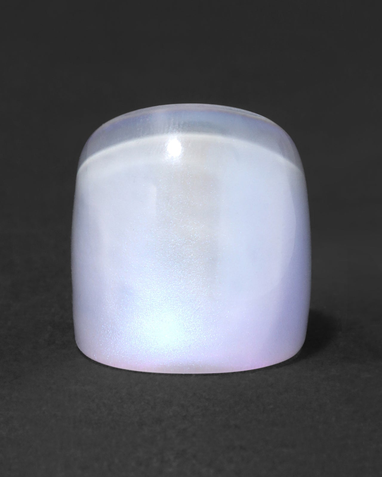 Lucite Block Ring- White Opal - Photo 2