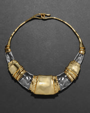 Lucite Brutalist Segmented Collar Necklace - Photo 1