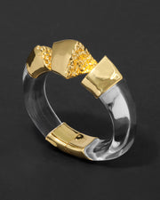 Lucite Brutalist Hinge Bracelet - Photo 1