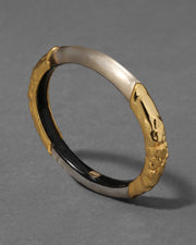 Lucite Brutalist Skinny Bangle- Warm Grey - Photo 1