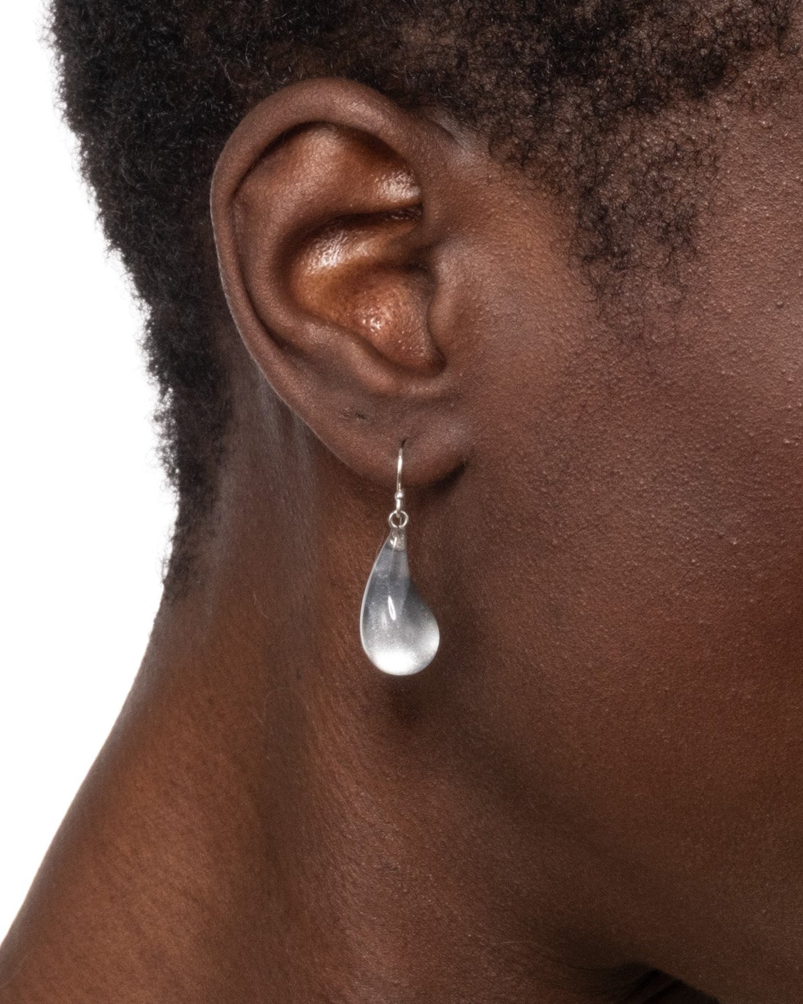 Lucite Dewdrop Earring- Mercury - Photo 2