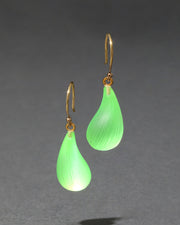 Lucite Dewdrop Earring- Neon Green - Photo 1