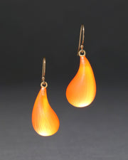 Lucite Dewdrop Earring- Neon Orange - Photo 1