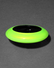 Lucite Saucer Bangle Bracelet- Fluorescent Yellow - Photo 1
