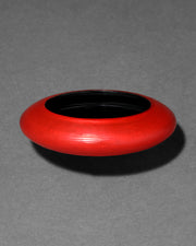 Lucite Saucer Bangle Bracelet- Lipstick Red - Photo 1