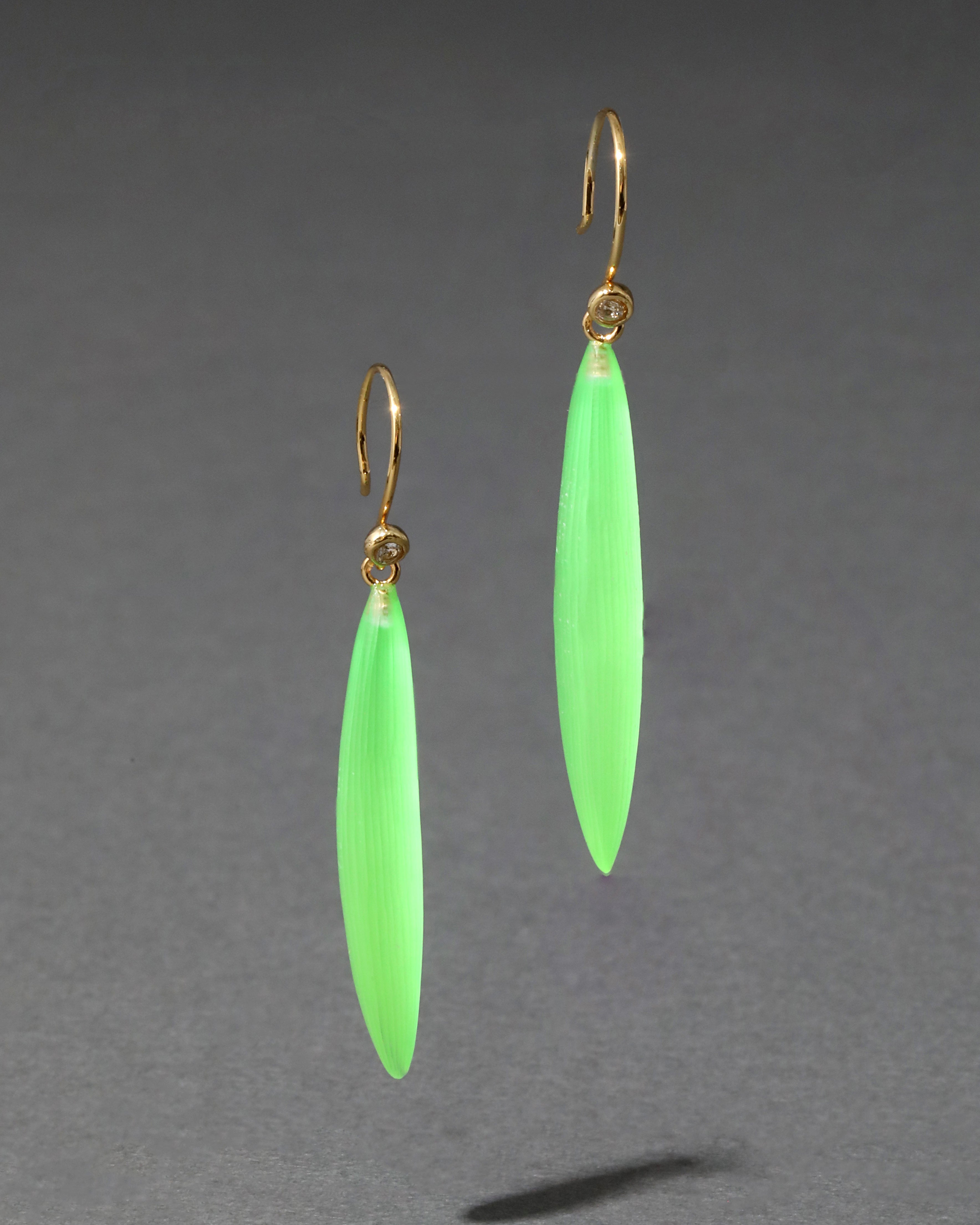 Neon green earrings hotsell