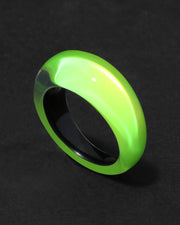 Lucite Tapered Ring- Fluorescent Yellow - Photo 1