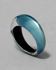 Lucite Tapered Ring- Metallic Sky - Photo 1