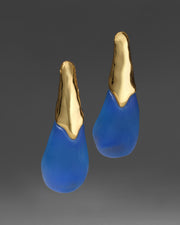Lucite Arched Post Earring- Hyacinth - Photo 1